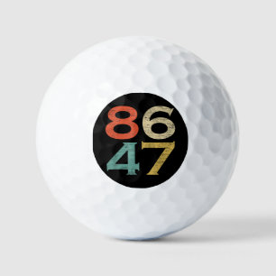 Classic Vintage Retro Style 8647 86 47 Anti Trump Golf Balls
