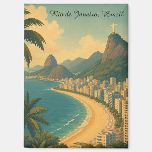 Classic Vintage Rio de Janeiro Brazil Copacabana Magnet
