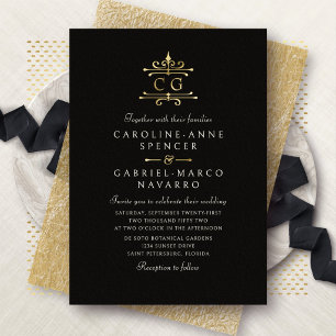 Classic Vintage Romantic Monogram Wedding