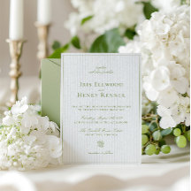 Classic Vintage Sage Green & Blue Wedding