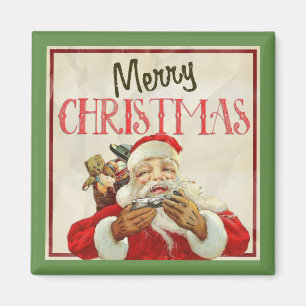Classic Vintage Santa Claus Christmas Magnet