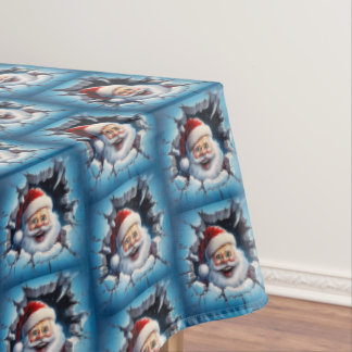 Classic Vintage Santa Claus Christmas Tablecloth 