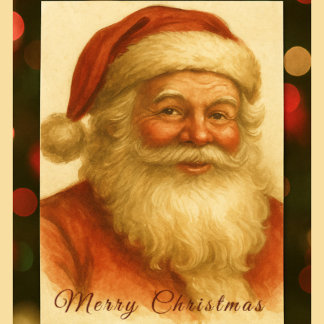 Classic Vintage Santa Claus Merry Christmas Postcard
