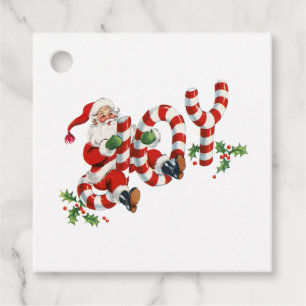 Classic Vintage Santa Joy Favour Tags