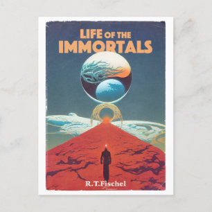 Classic Vintage Science Fiction Pulp Book Cover Postcard