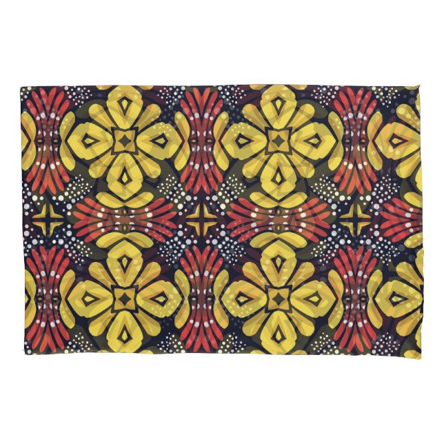 Classic Vintage: Seamless Flower Pattern Pillowcase (Front)