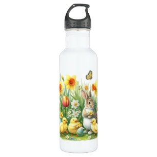 Classic/Vintage spring rabbit/chicken 710 Ml Water Bottle