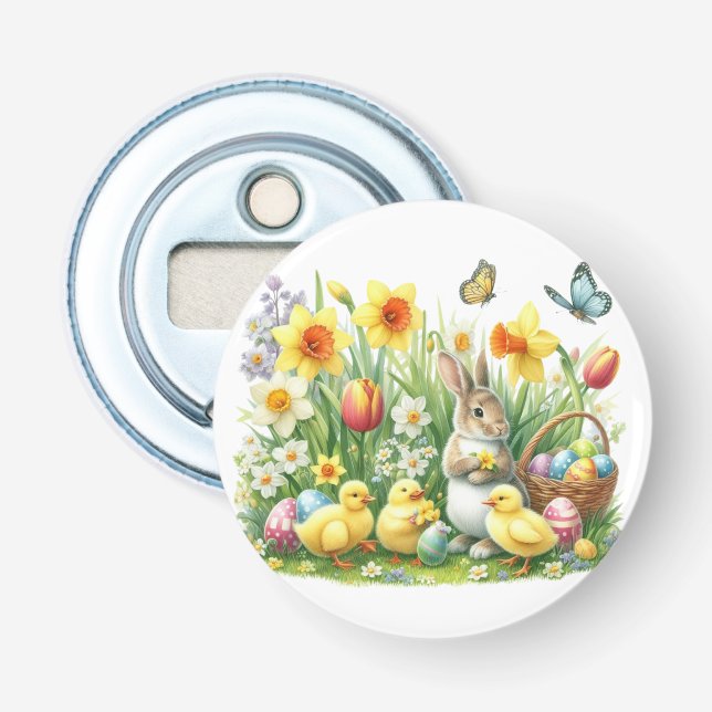 Classic/Vintage spring rabbit/chicken Bottle Opener (Front)