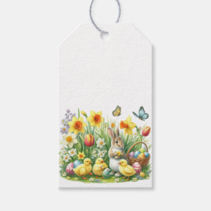 Classic/Vintage spring rabbit/chicken Gift Tags