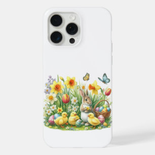 Classic/Vintage spring rabbit/chicken iPhone 15 Pro Max Case