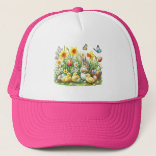 Classic/Vintage spring rabbit/chicken Trucker Hat