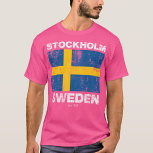 Classic Vintage Stockholm Sweden Souvenir T-Shirt