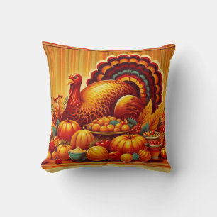classic/vintage Thanksgiving Turkey Cushion
