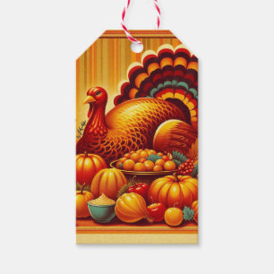 classic/vintage Thanksgiving Turkey Gift Tags