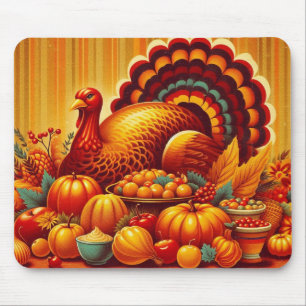 classic/vintage Thanksgiving Turkey Mouse Pad