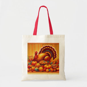 classic/vintage Thanksgiving Turkey Tote Bag