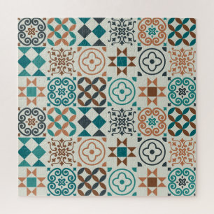 Classic Vintage Tile Pattern Jigsaw Puzzle