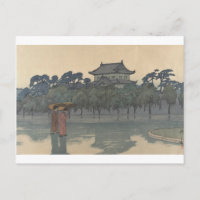 Classic Vintage Ukiyo-e Japanese Rainy Scenery Art