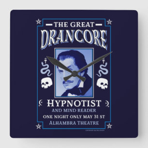 Classic vintage victorian Hypnotist Square Wall Clock