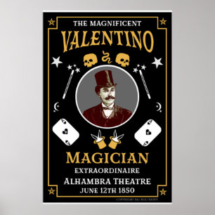 Classic vintage victorian magic posters