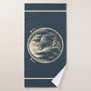 Classic/vintage wilderness bear bath towel