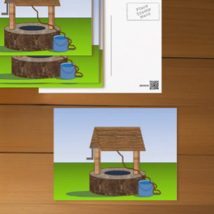 Classic Vintage Wishing Well Postcard