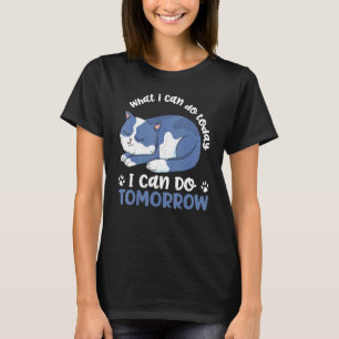 Classic Vintage Witty Ironic Lazy Cat Pet Owner Li T-Shirt
