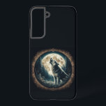 Classic, vintage wolf & moon  samsung galaxy case<br><div class="desc">.</div>