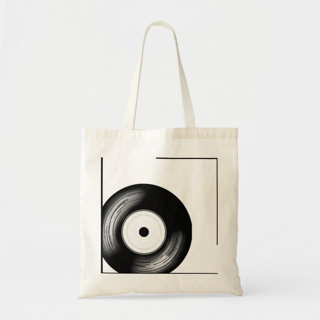 Classic Vinyl Disc Tote Bag (Front)