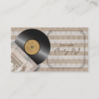 Classic Vinyl Record Club DJ  Music Business Cards