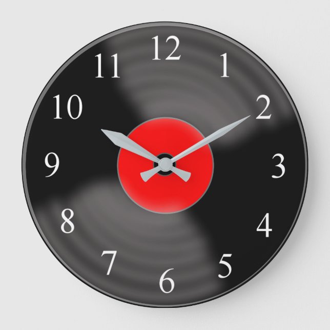 Classic Vinyl Record Wall Clock (Front)
