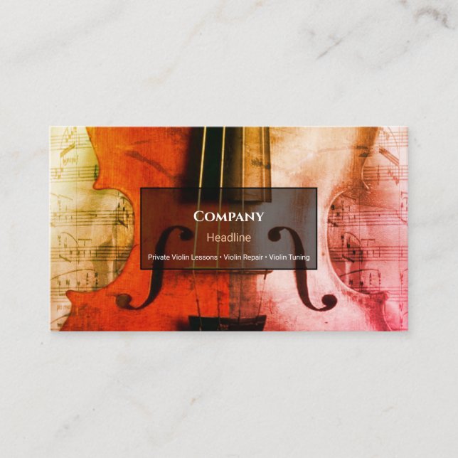 Classic Violin Business Card (Front)