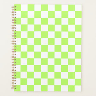 Classic visual lime checkerboard planner