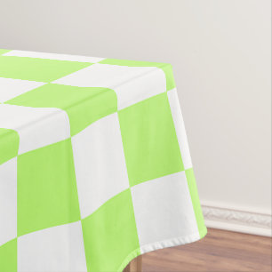 Classic visual lime chequerboard  tablecloth