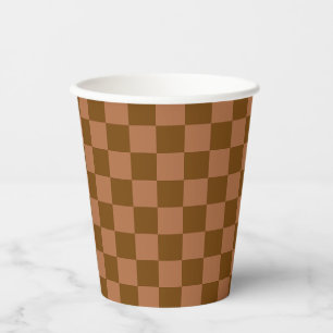 Classic visual magenta checkerboard  paper cups