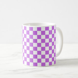 Classic visual magenta chequerboard coffee mug