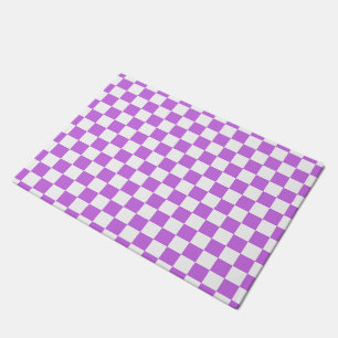 Classic visual magenta chequerboard doormat