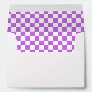 Classic visual magenta chequerboard envelope