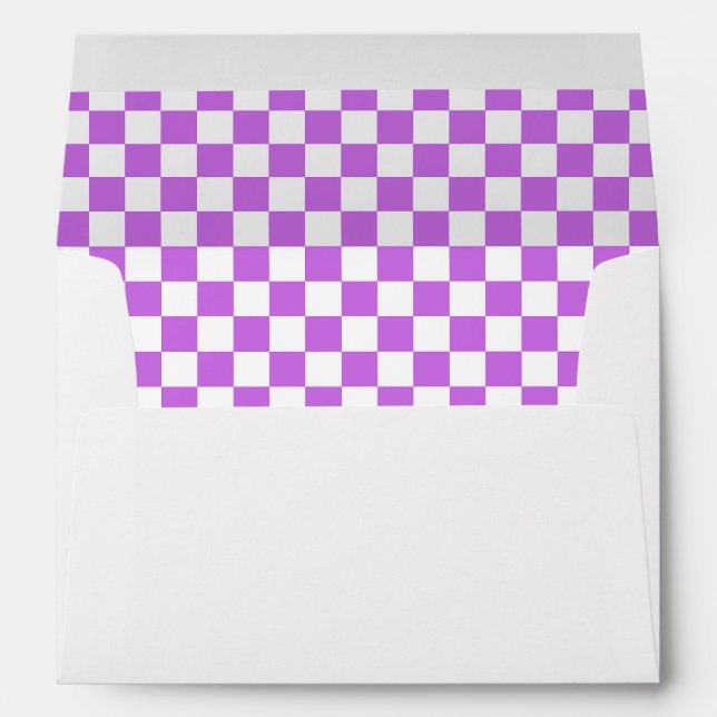 Classic visual magenta chequerboard  envelope (Back (Bottom))