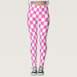 Classic visual pink checkerboard  leggings<br><div class="desc">Classic visual  pink checkerboard</div>