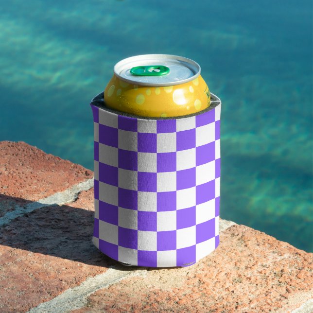 Classic visual purple chequerboard  can cooler (In Situ Pool)