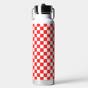 Classic visual red chequerboard  water bottle