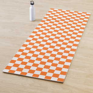 Classic visual salmon checkerboard  yoga mat