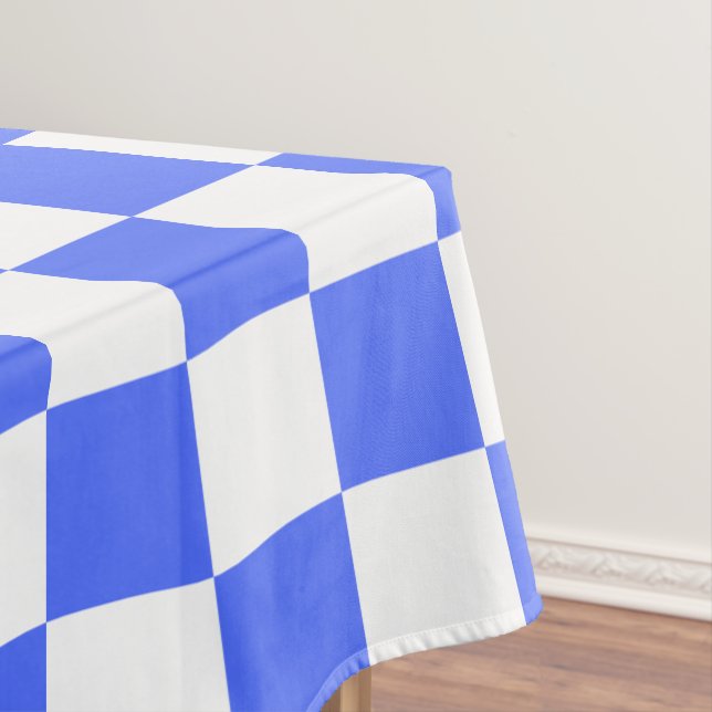 Classic visual sapphire checkerboard  tablecloth (In Situ)