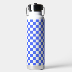 Classic visual sapphire chequerboard water bottle