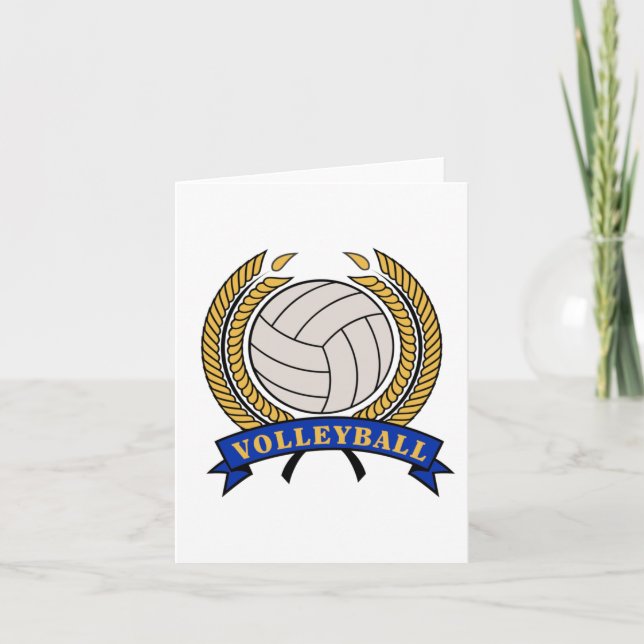 Classic Volleyball design notecards - blank (Front)