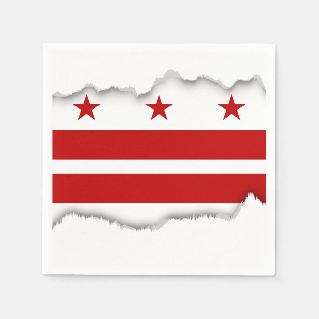 Classic Washington D.C. Flag Napkin (Front)