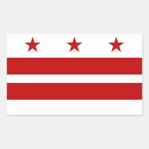 Classic Washington D.C. Flag Rectangular Sticker