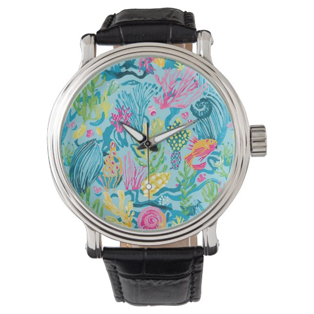 Classic watch in stylish graphic (Front)