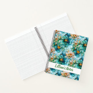 Classic Water Lily Pattern Name Notebook